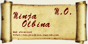 Minja Olbina vizit kartica